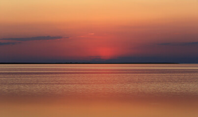 night on sea