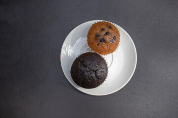 chocolate cupcakes on a plate