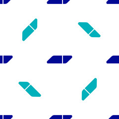 Blue Eraser or rubber icon isolated seamless pattern on white background. Vector Illustration.