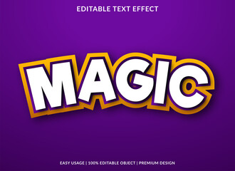 magic text effect template with abstract style and bold concept use for business logo or product brand
