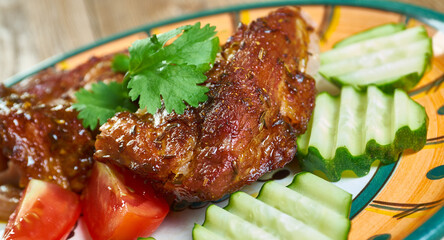 Sticky soy and hoisin pork