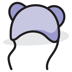 
Flat design of baby cap, headwear accessory 
