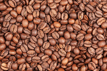 lots of coffee beans, use as a background or texture