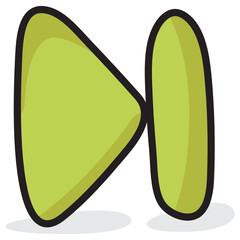 
Forward arrow showing play forward icon in flat vector 
