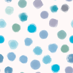 Watercolor abstract seamless pattern with circles