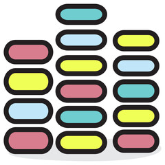 
A flat style icon of sound bars icon
