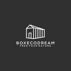 abstract warehouse logo. farmer icon