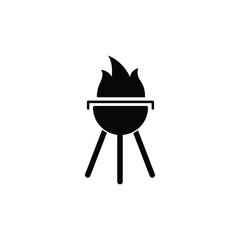 Grilled oven icon vector isolated on white