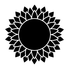 Sunflower vector cartoon icon for print design. Vector illustration flower on white background. Isolated cartoon icon sunflower.