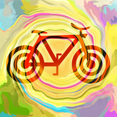 Bicycle bright colorful background