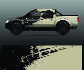 truck and vehicle Graphic vector. Racing background for vinyl wrap and decal