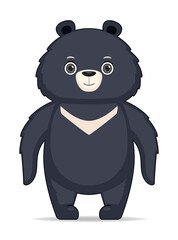 Himalayan bear animal standing on a white background