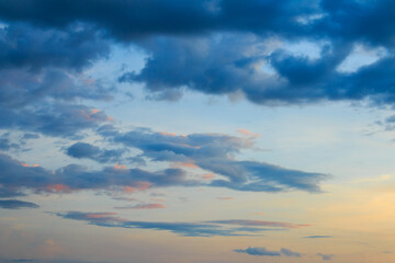 Obraz premium beautiful colorful sky and cloud in twilight time background