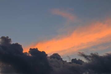 beautiful colorful sky and cloud in twilight time background