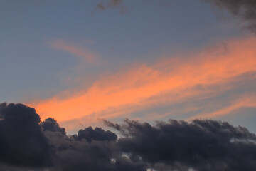 beautiful colorful sky and cloud in twilight time background