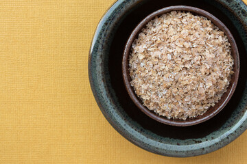 Uncooked Wheat Bran in a Bowl