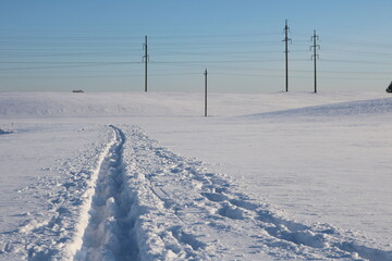 snow covered road