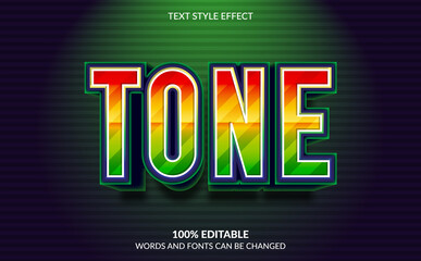 Editable Text Effect, Tone Text Style