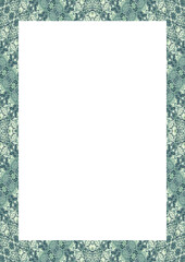 White Frame with Decorated Borders