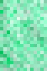 Abstract pattern, color combination, pixel effect. Squares in neon blue turquoise green grey colors, light pastel and bright shades, nuances. Fresh modern background, fasion trend in color combination