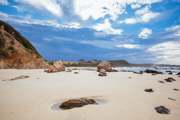 Fototapeta na wymiar Glasshouse Rocks Beach in Narooma Australia