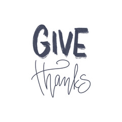 Cute cozy element of autumn handmade lettering for thanksgiving day. Textured flat digital art. Postcard print, sticker, banner, menu, decoration, wrapping paper, textiles, adhesive tape, web