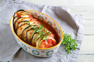 Ratatouille. traditional French vegetable stew.