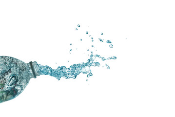 Water splash isolated on white background.