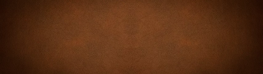Deurstickers Brown dark rustic leather texture - Background banner panorama long © Corri Seizinger