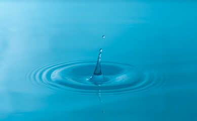 Close-up water drops isolated on white background.