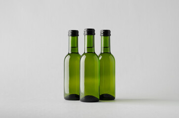 Wine Quarter / Mini Bottle Mock-Up - Three Bottles