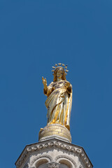 La Madone d'or de la cathédrale Notre-Dame-des-Doms à Avignon - Vaucluse - France