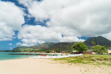 Fototapeta na wymiar beach in west side of Oahu, Hawaii.
