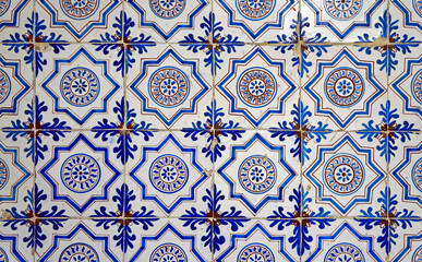 Ancient tiles pattern in Rio, Brazil