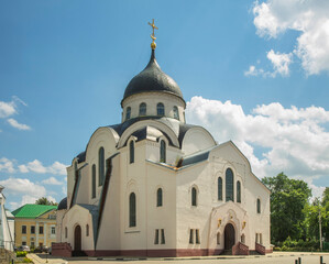 Fototapeta na wymiar Resurrection cathedral at Nativity convent in Tver. Russia