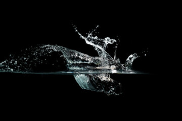 Water Splash on dark background