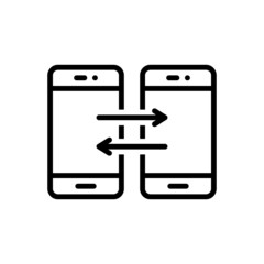 Black line icon for share