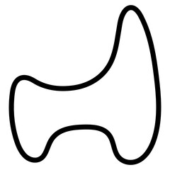 
Baby chair icon, line editable style vector 
