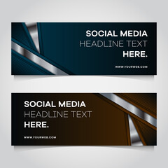 Set of luxury banner template