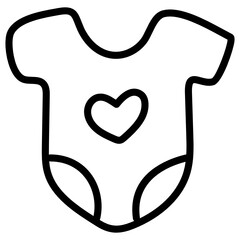 
Modern style icon of baby romper, summer kids wear 

