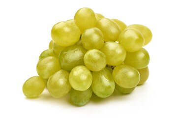 Ripe green grape, isolated on white background
