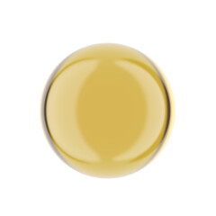 Round gelatin capsule on a white background. 3D rendering
