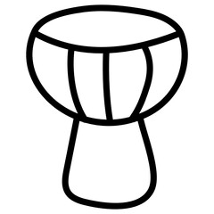 
Line design of ethnic drum, music instrument icon
