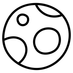 
Modern style icon of mars, solar system planet 
