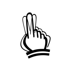 Obraz premium waved hand icon, waved finger sign