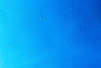 water droplet on blue background