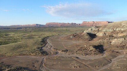 Aerial View of the Semi Desert at Moab, Utah, USA