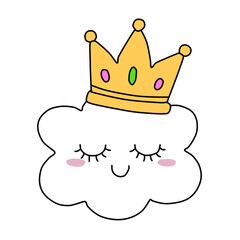  illustration, night sky and cloud with stars are sleeping