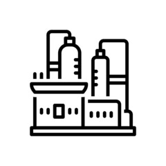 Fototapeta premium Black line icon for production