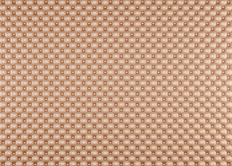 A light brown satin quilted panel with buttons. 3D rendering